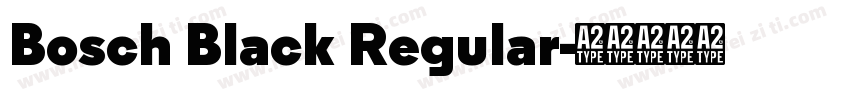 Bosch Black Regular字体转换